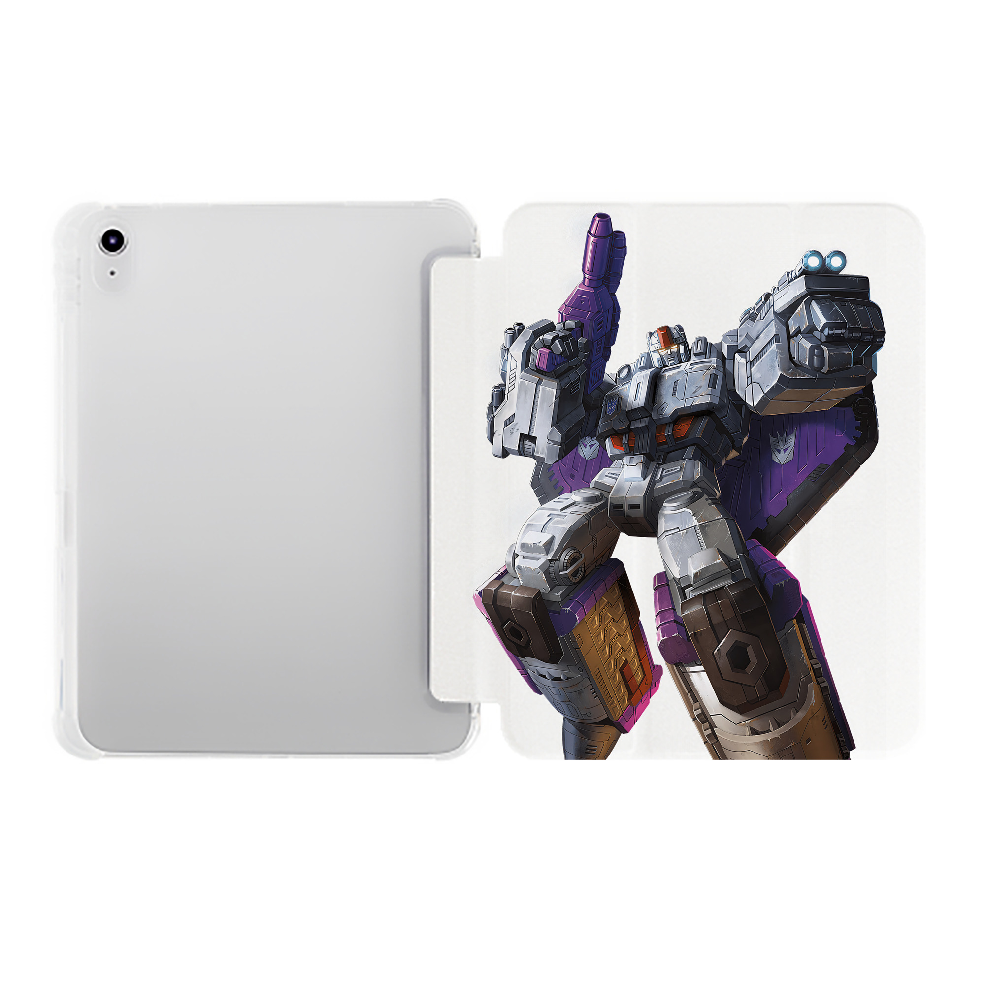 （画像用） Transformers トランスフォーマー IPad ケース ペン収納付き 三つ折りスタンド PUレザー×シリコン 対応機種9.5/10.5/10.9インチ